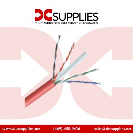 Belkin A7L704-500RED-P 500FT CAT6 Solid Bulk Cable 4PR 23AWG Red (A7L704-500RED-P)