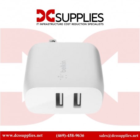 Belkin WCB002DQWH BOOST CHARGE Dual USB-A Wall Charger 24W (WCB002DQWH)