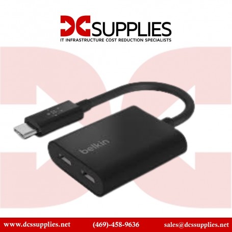 Belkin F7U081BTBLK USB Type-C Audio & Charge Adapter (F7U081BTBLK)