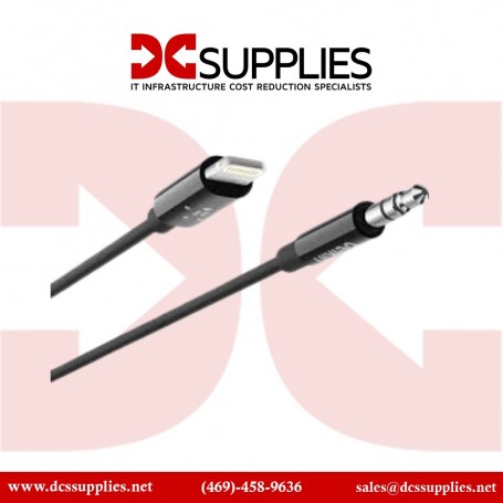 Belkin AV10172BT06-BLK 3.5 mm Audio Cable with Lightning Connector 6 ft Black (AV10172BT06-BLK)