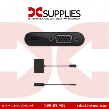 Belkin Avc001btbk Usb-c To Vga-adapter 60wpd Black (AVC001BTBK)