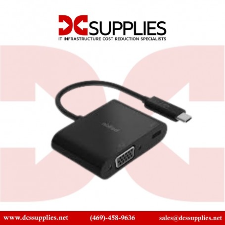 Belkin Avc001btbk Usb-c To Vga-adapter 60wpd Black (AVC001BTBK)