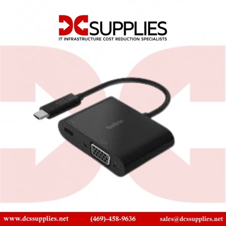 Belkin Avc001btbk Usb-c To Vga-adapter 60wpd Black (AVC001BTBK)