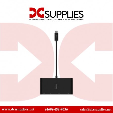 Belkin AVC005BTBK Mutimedia Adapter USBC-Gbe HDMI VGA USBA Black (AVC005BTBK)
