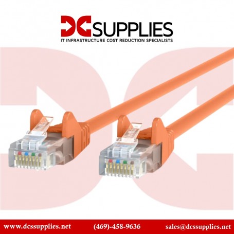 Belkin CE001B04-ORG-S Ethernet Cable Orange CAT6 Slim Gigabit Snagless UTP (CE001B04-ORG-S)