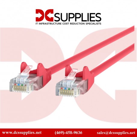 Belkin CE001B10-RED-S Ethernet Cable – Red CAT6 Slim Gigabit Snagless UTP (CE001B10-RED-S)