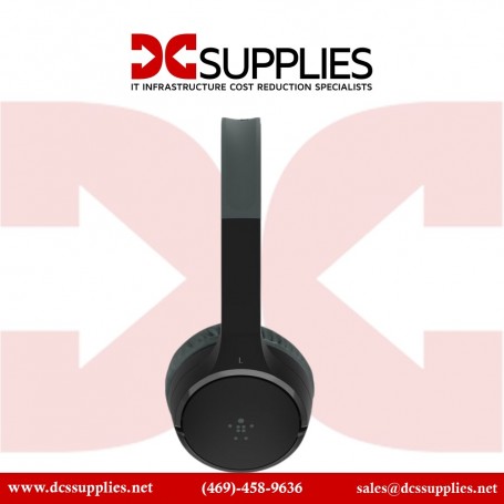 Belkin AUD002BTBK Wireless Headphones On-Ear for Kids Black (AUD002BTBK)