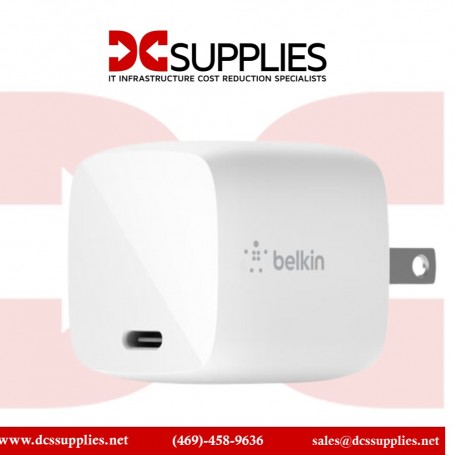 Belkin WCH001DQWH 30W USB-C PD GaN Wall Charger (WCH001DQWH)