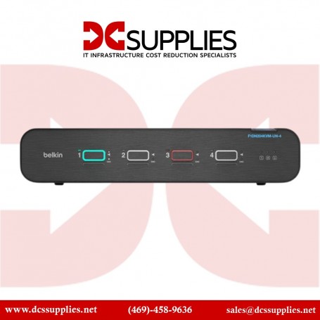 Belkin F1DN204KVM-UN-4 Universal 2nd Gen Secure KVM Switch, 4-Port Dual Head w/ CAC (F1DN204KVM-UN-4)