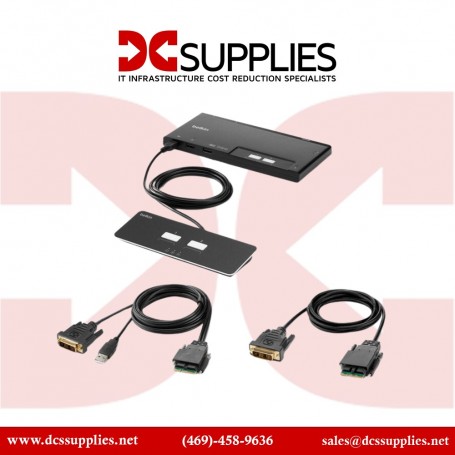 Belkin F1DN102MOD-DD-4 2-Port Single Head DVI Modular Secure KVM Switch (F1DN102MOD-DD-4)