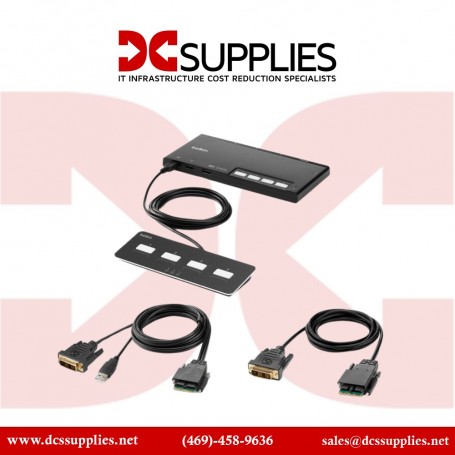 Belkin F1DN104MOD-DD-4 4-Port Single Head DVI Modular Secure KVM Switch (F1DN104MOD-DD-4)