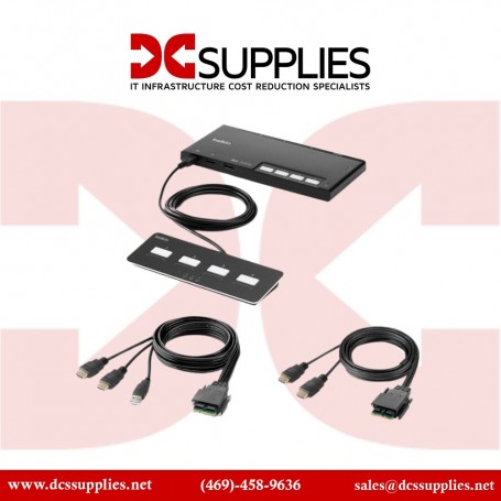 Belkin F1DN204MOD-DD-4 4-Port Dual Head DVI Modular Secure KVM Switch (F1DN204MOD-DD-4)