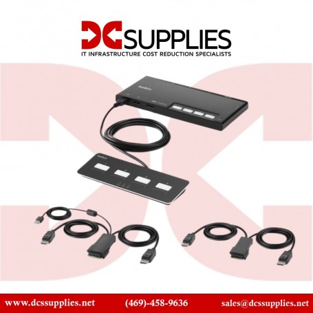 Belkin F1DN204MOD-PP-4 4-Port Dual Head DP Modular Secure KVM Switch (F1DN204MOD-PP-4)