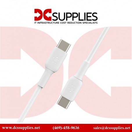 Belkin CAB003BT1MWH USB-C to USB-C Cable (1m / 3.3ft, White) (CAB003BT1MWH)