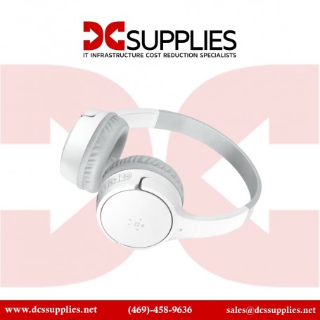 Belkin AUD001BTWHCS Wireless Headphones Mini Kids  White (AUD001BTWHCS)