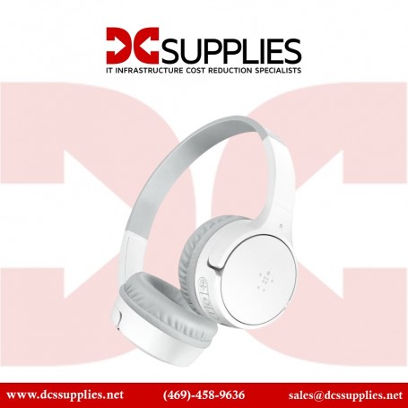 Belkin AUD001BTWHCS Wireless Headphones Mini Kids White (AUD001BTWHCS)