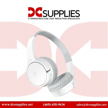 Belkin AUD001BTWHCS Wireless Headphones Mini Kids White (AUD001BTWHCS)