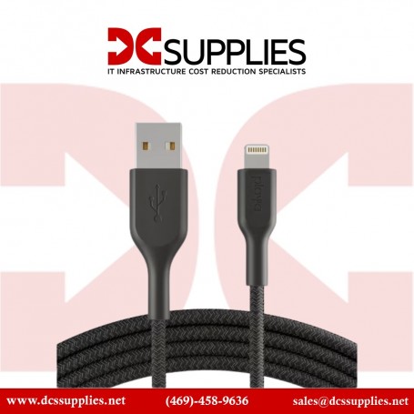 Belkin PK1003BT1MC12PK USB-C to Lightning Cable Black 3ft 2 Pack (PK1003BT1MC12PK)