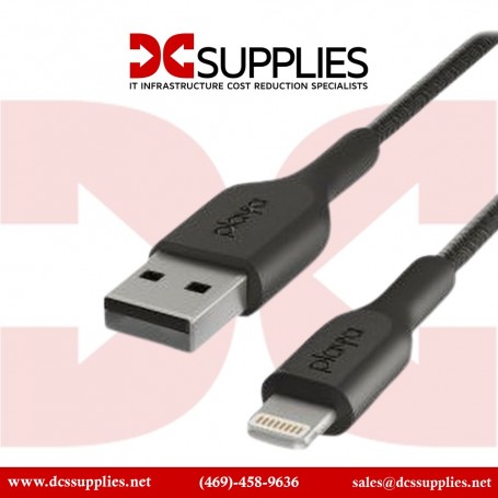 Belkin PK1003BT1MC12PK USB-C to Lightning Cable Black 3ft 2 Pack (PK1003BT1MC12PK)