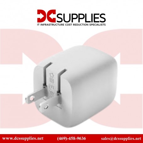 Belkin WCH011DQWH Dual USB-C GaN Wall Charger with PPS 45W (WCH011DQWH)