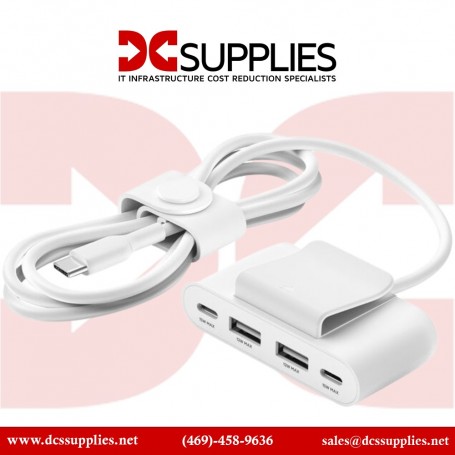 Belkin BUZ001TT2MWHB7 Boost Charge 4 Port USB Power Extender  White (BUZ001TT2MWHB7)