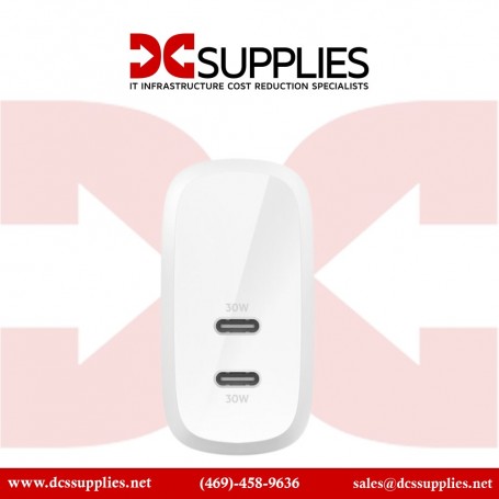 Belkin WCB010DQWH Dual USB-C Charger with PPS 60W (WCB010DQWH)