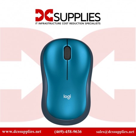 Logitech 910-003636 M185 Wireless Mouse, 2.4GHz with USB Mini Receiver Blue (910-003636)