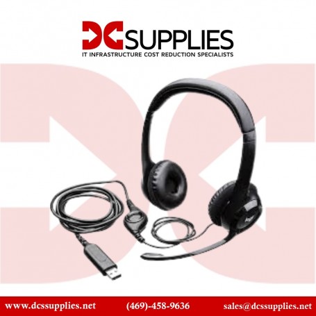 Logitech 981-000014 H390 USB-A Wired Stereo Headset with Microphone (981-000014)