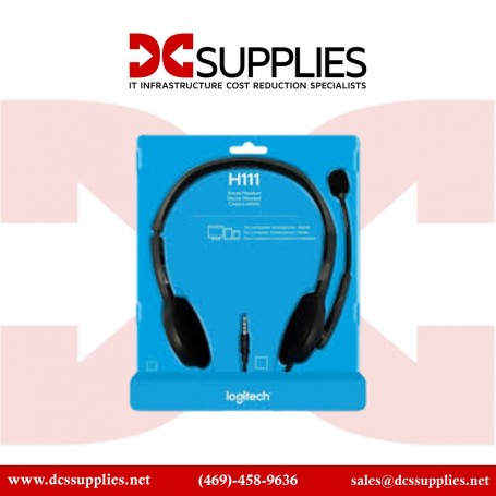 Logitech 981-000612 H111 Stereo Headset Stereo Communication Music Headset (981-000612)