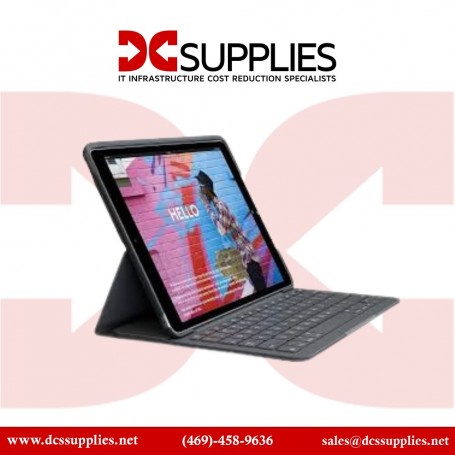 Logitech 920-009473 Slim Folio - Graphite for iPad (7th, 8th and 9th gen) (920-009473)
