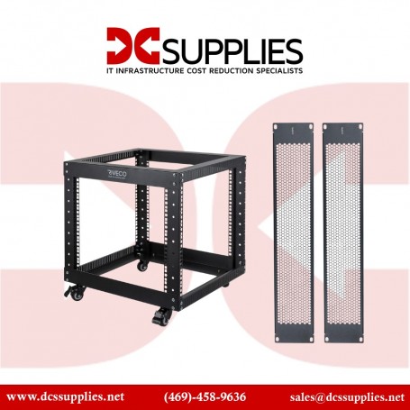 StarTech 4POSTRACK8U 19 8U Open Frame Server Rack Compact (4POSTRACK8U)