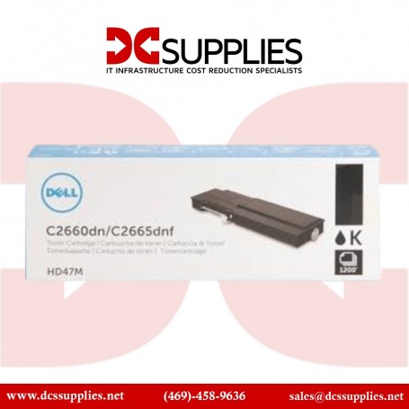 Dell HD47M C266X Toner 1200-PGS Black C266XDN/DNF Black Toner 593-BBBM (HD47M)