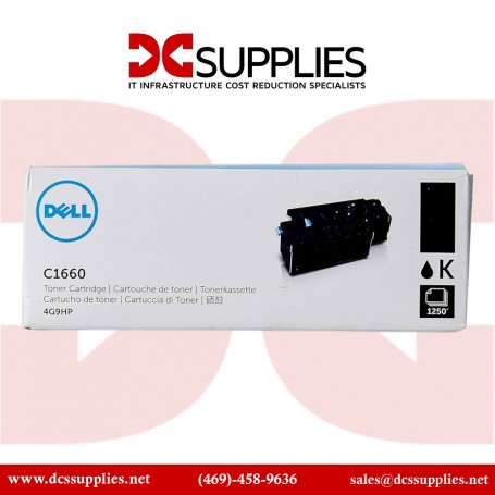 Dell 4G9HP Black Toner Cartridge for C1660W 1250 Page (4G9HP)