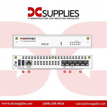 Fortinet FWF-60F-A-BDL-809-36 FortiWiFi 60F Firewall 10 Gbps Network Security Appliance (FWF-60F-A-BDL-809-36)