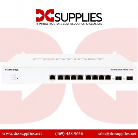 Fortinet FS-108E-POE rack mountable Forti Ethernet Switch 8 Port (FS-108E-POE)