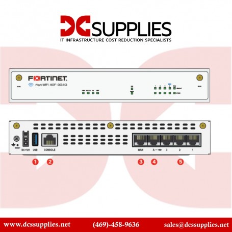 Fortinet FWF-40F-A-BDL-950-60 FortiWiFi 40F Wi-Fi 5 Security Appliance (FWF-40F-A-BDL-950-60)