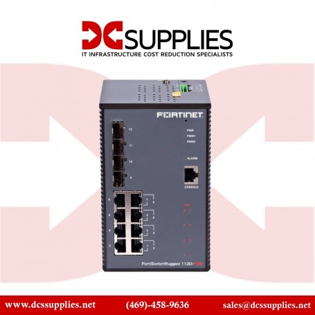 Fortinet FSR-112D-POE FortiSwitch Rugged Ethernet Switch with 8x PoE+ (FSR-112D-POE)