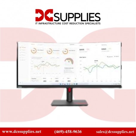 Lenovo 63D4GAR1US ThinkVision T34w-30 Widescreen LCD Monitor - 34" Curved (63D4GAR1US)