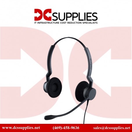 Jabra 2389-820-109 BIZ 2300 UC Duo Quick Disconnect Headset (2389-820-109)