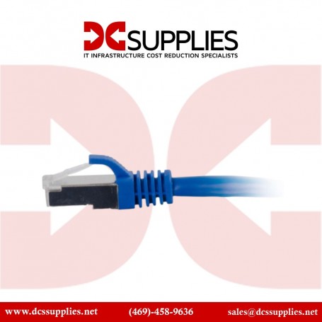 C2G 00680 9ft Cat6a Snagless Shielded Ethernet Patch Cable Blue (00680)