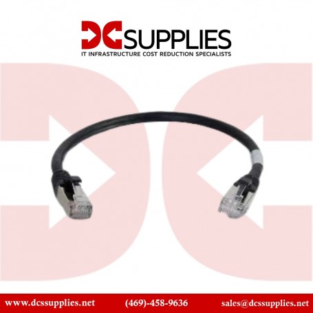 C2G 00706 1ft Cat6a Snagless Shielded Ethernet Patch Cable Black (00706)