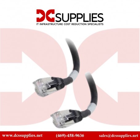 C2G 00708 3ft Cat6a Snagless Shielded Ethernet Patch Cable Black (00708)