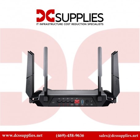 MSI RADIXAX6600 WiFi 6 Tri-Band Gaming Router AI QoS 1.8GHz Quad-Core Processor (RADIXAX6600)