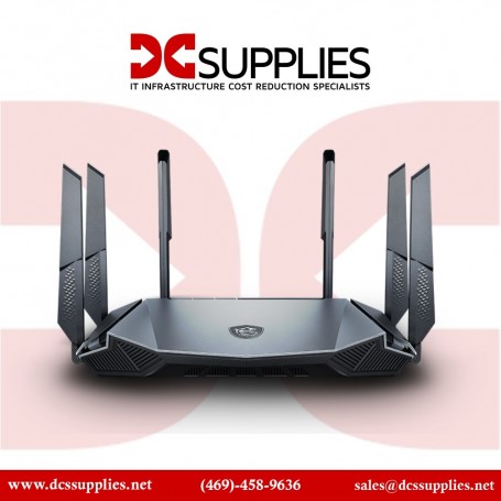 MSI RADIXAX6600 WiFi 6 Tri-Band Gaming Router AI QoS 1.8GHz Quad-Core Processor (RADIXAX6600)