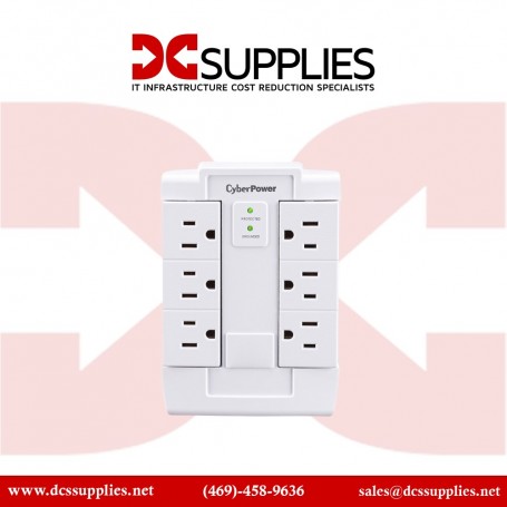 CyberPower CSB600WS 6-Outlet Surge Protector Wall Tap (CSB600WS)