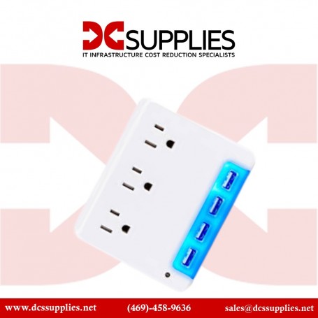 CyberPower P3WUN 3 AC Outlet Wall Tap 125V 4 USB 3.4A PT (P3WUN)