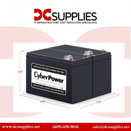 CyberPower RB1290X2 Replacement Battery Pack - 2 x 12V/9AH (RB1290X2)