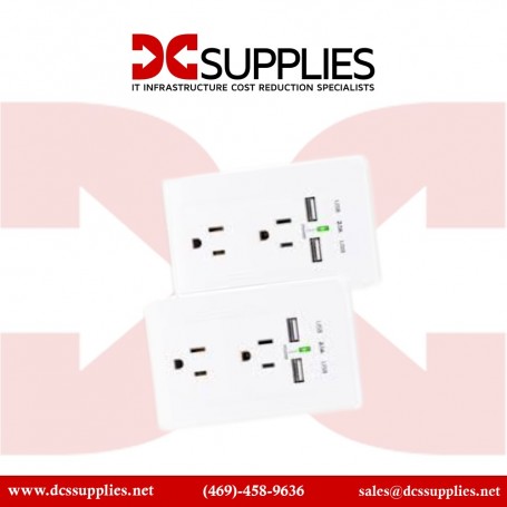 CyberPower MP18HO007 2-Outlet Wall Tap with 2 USB Ports (2-Pack) (MP18HO007)