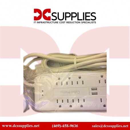 CyberPower CSP806U Surge Protector, 120V, 8 Outlets, 3200J, 2 USB Ports (CSP806U)