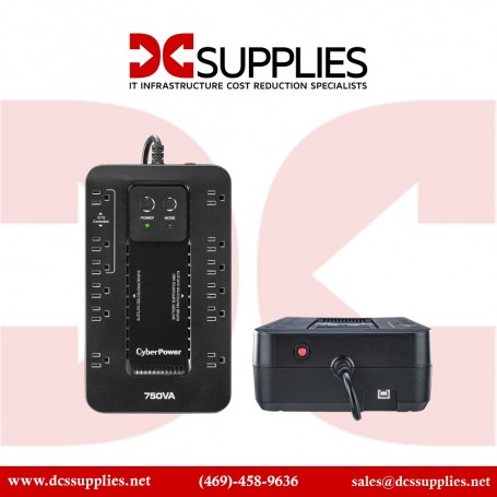 CyberPower EC750GTAA 750VA/450W Standby Ups NEMA 5-15 RJ-11 EMI Eco TAA (EC750GTAA)